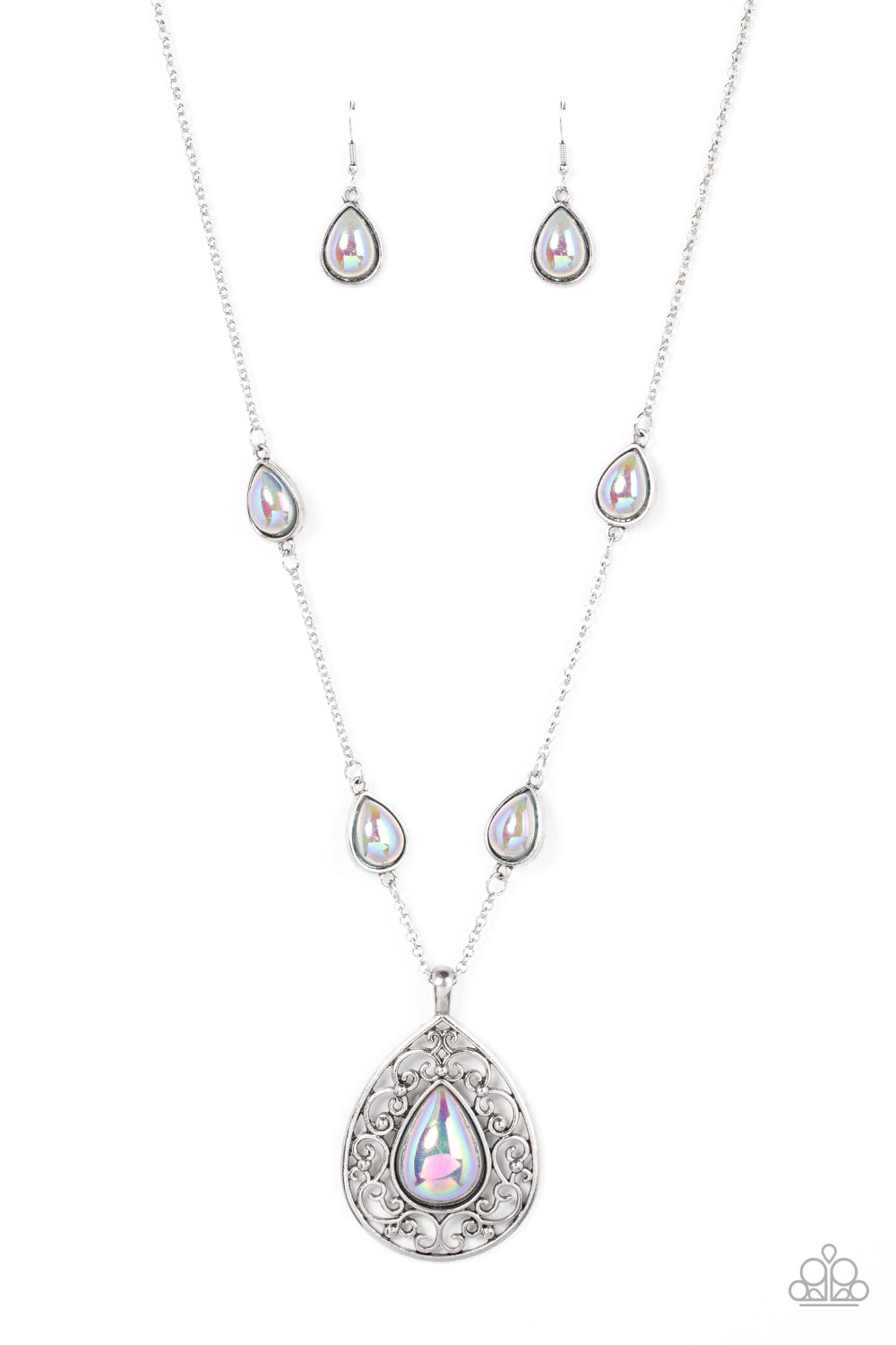 Magical Masquerade - Silver (Iridescent) Necklace