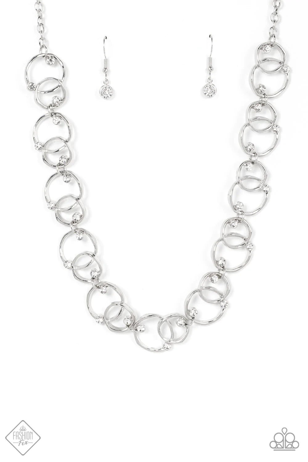 Center of My Universe - White (Rhinestone)Necklace (FFA-0322)