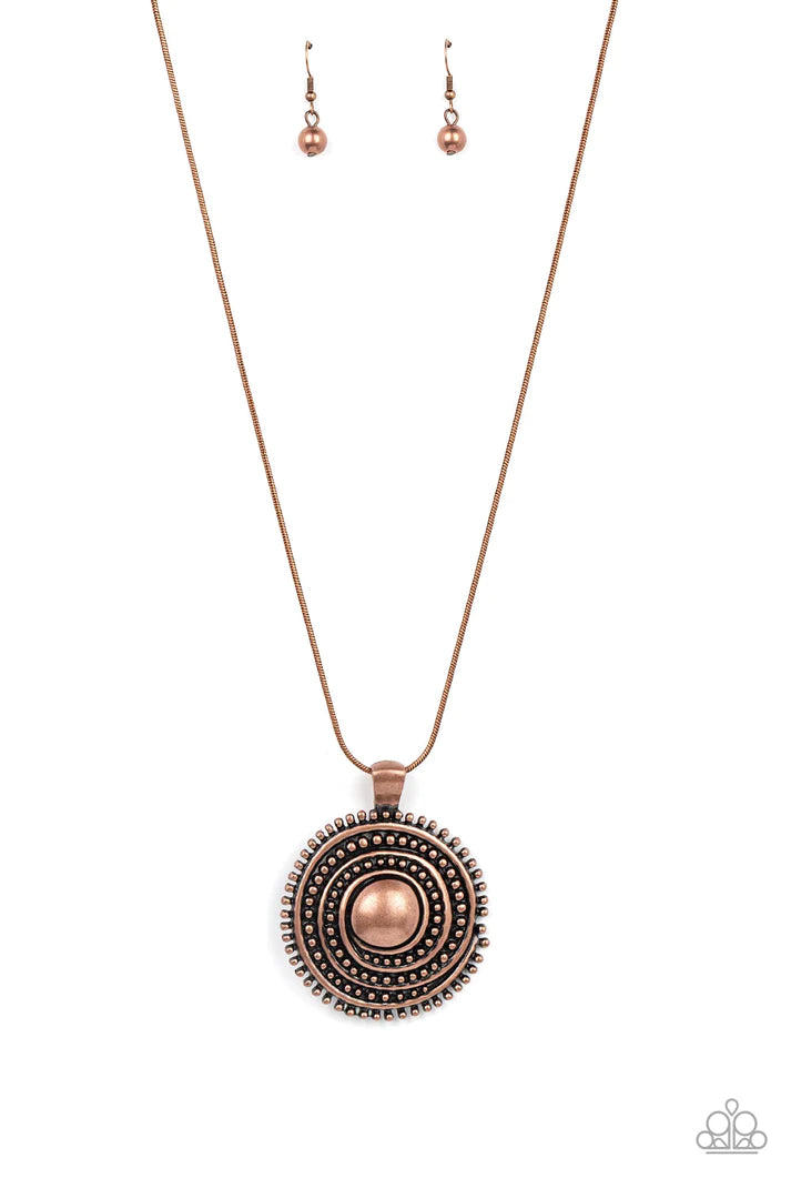 Solar Swirl - Copper Necklace