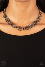 Load image into Gallery viewer, Tough Crowd - Black (Gunmetal) Choker Necklace
