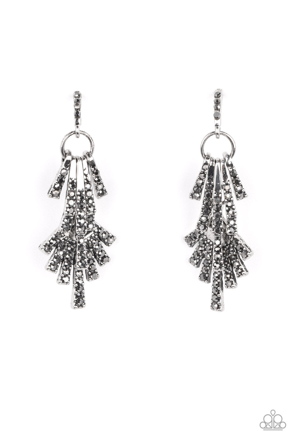 Fan of Glam - Silver (Hematite) Earring