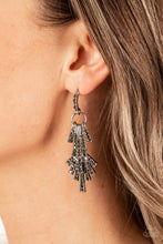 Load image into Gallery viewer, Fan of Glam - Silver (Hematite) Earring
