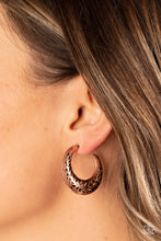 Load image into Gallery viewer, Wanderlust Wilderness - Copper Hoop Earring
