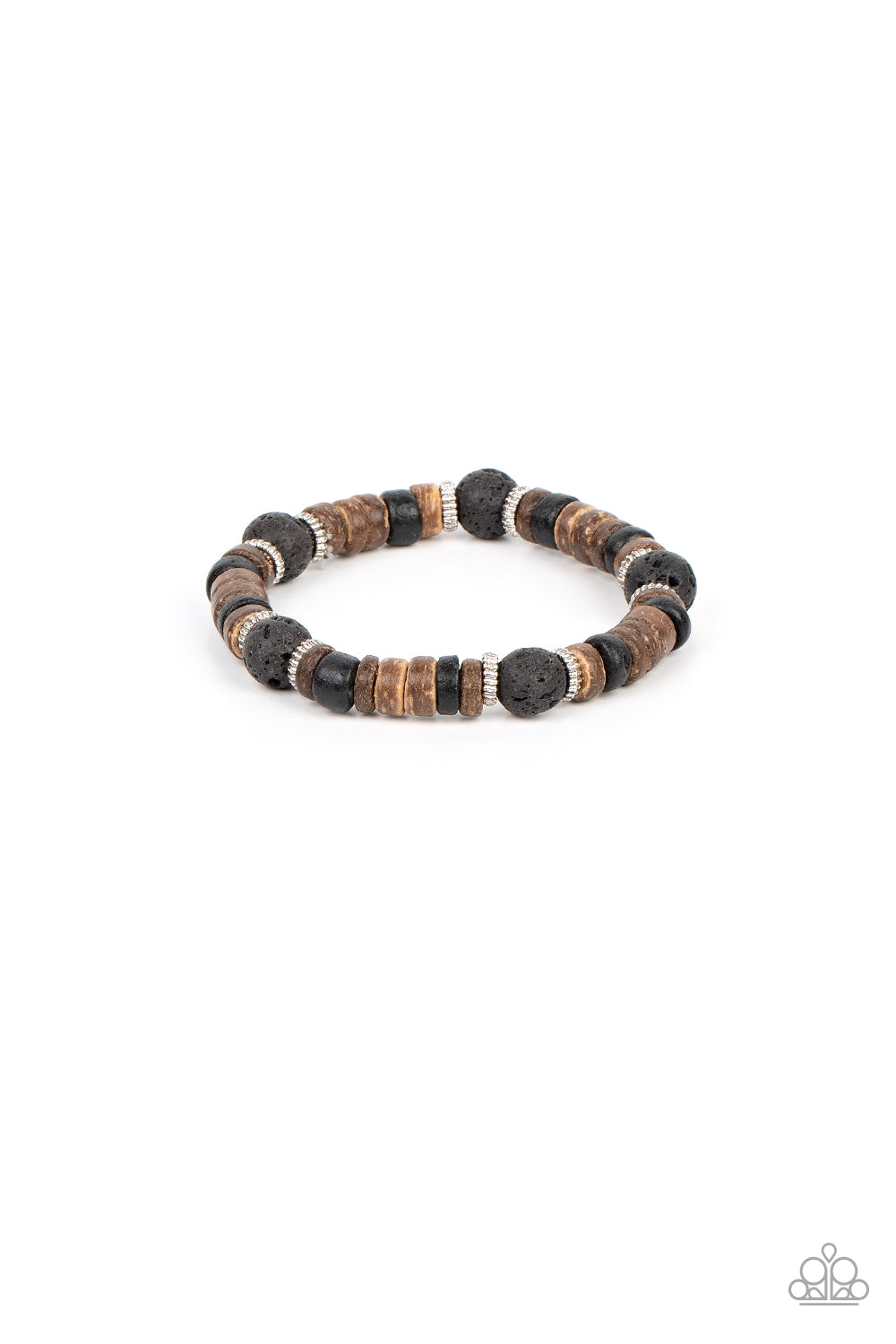 Volcanic Variety - Multi (Lava Rock/Wood) Bracelet