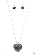 Load image into Gallery viewer, Wholeheartedly Whimsical - Black (Heart) Necklace
