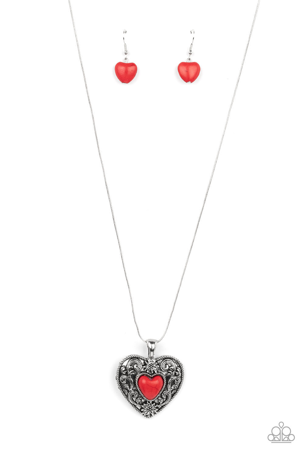 Wholeheartedly Whimsical - Red (Heart) Necklace