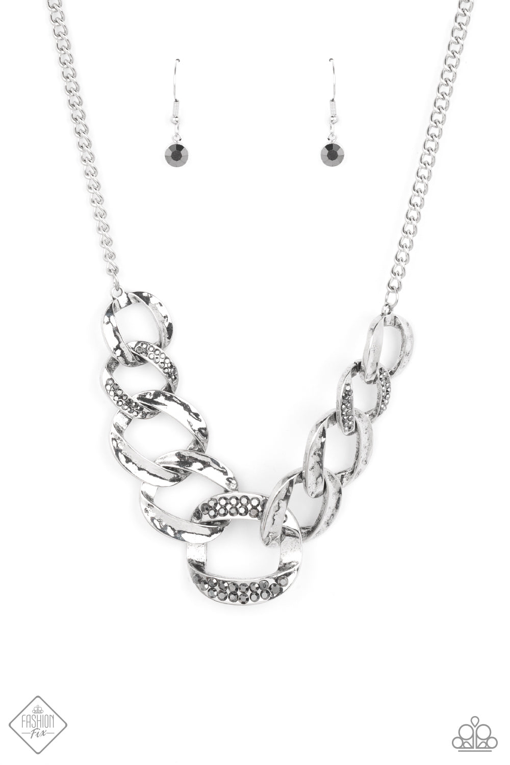 Bombshell Bling - Silver Necklace (MM-0322)