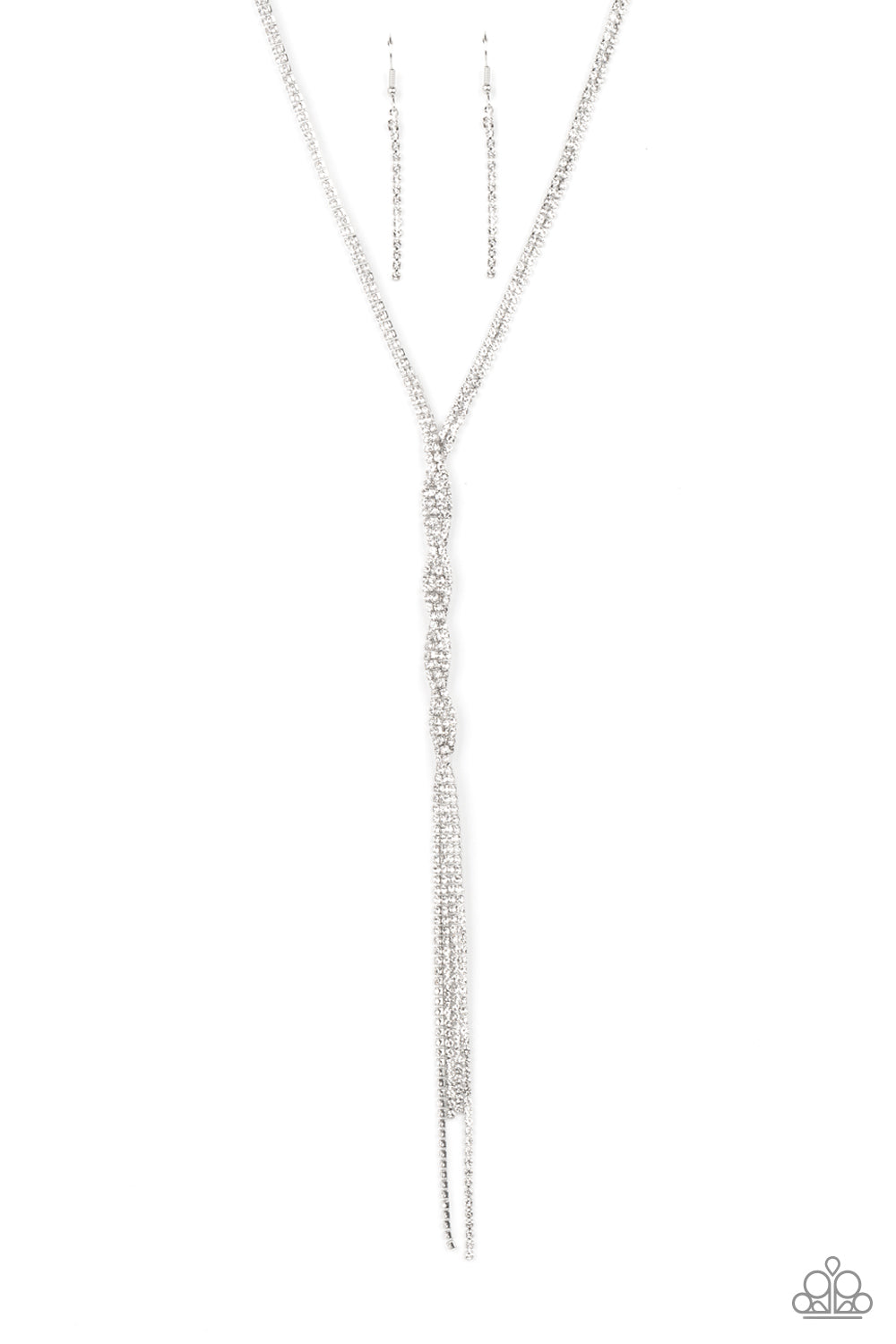 Impressively Icy - White (Rhinestone) Necklace