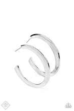 Load image into Gallery viewer, Learning Curve - Silver Hoop Earring (GM-0822)
