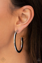 Load image into Gallery viewer, Learning Curve - Silver Hoop Earring (GM-0822)
