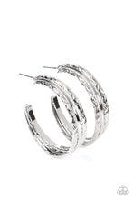 Load image into Gallery viewer, CONTOUR de Force - Silver Hoop Earring
