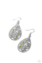 Load image into Gallery viewer, Billowy Bliss - Green (Rhinestone) Earring
