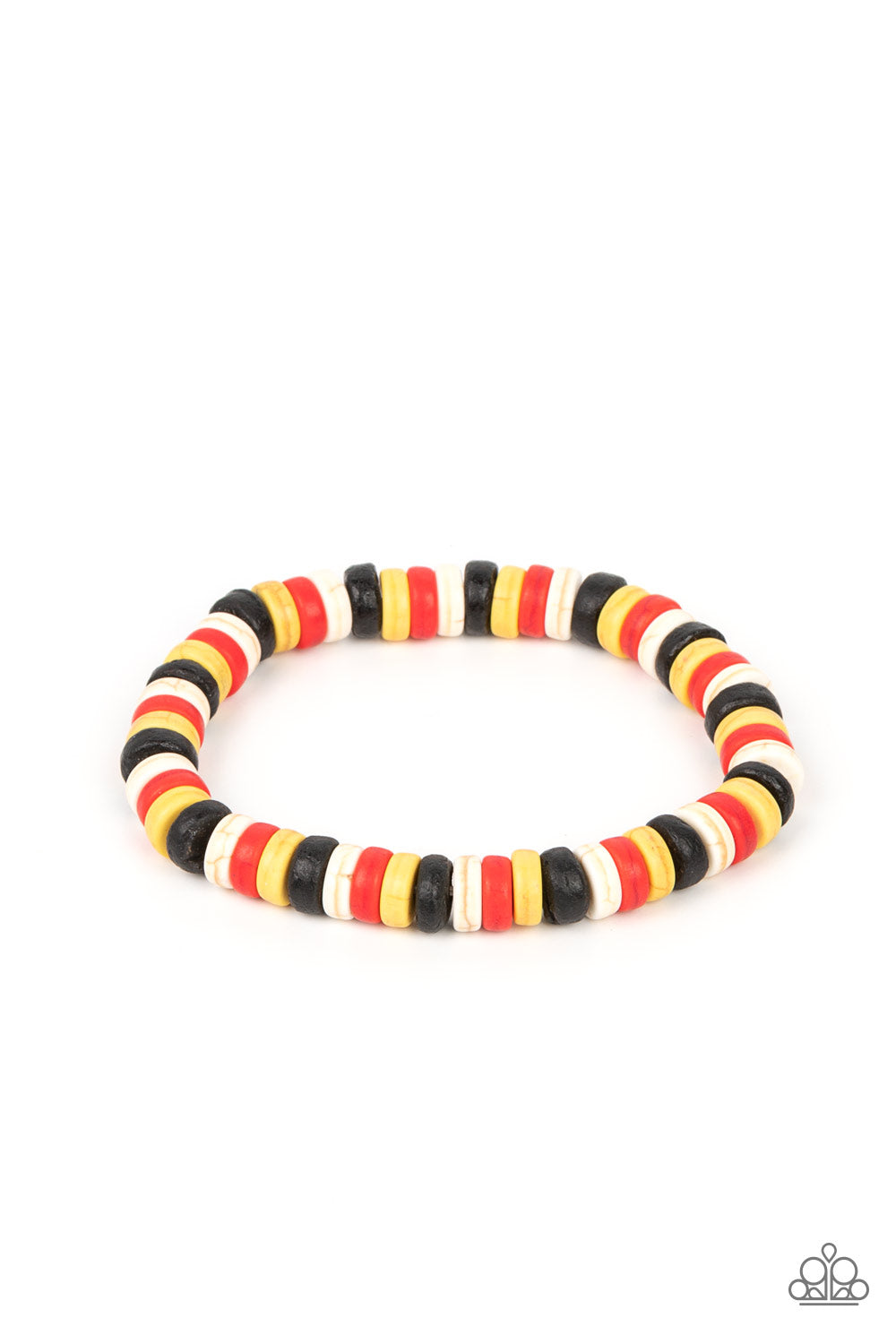 Rural Rocker - Red (Stone Disc) Bracelet