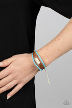 Load image into Gallery viewer, Trail Scout - Blue / Brown Leather) Bracelet
