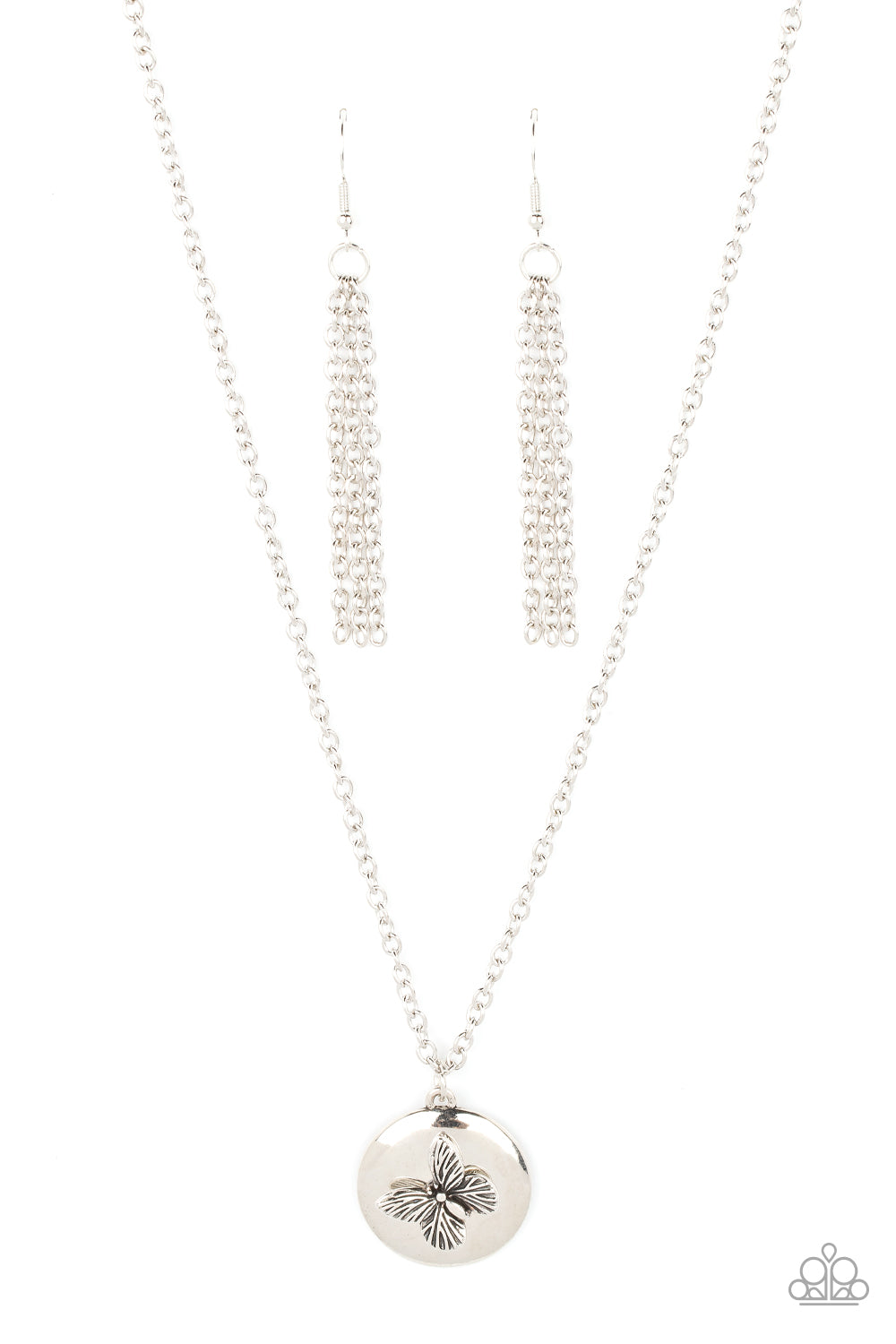 Monarch Meadow - Silver (Butterfly) Necklace