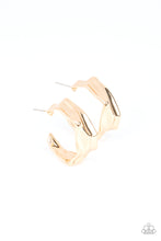 Load image into Gallery viewer, Cutting Edge Couture - Gold (Hoop) Earring
