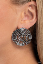 Load image into Gallery viewer, COIL Over - Black (Gunmetal) Earrings
