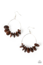 Load image into Gallery viewer, Surf Camp - Brown (Wood Beads) Earring
