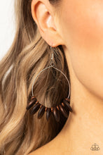 Load image into Gallery viewer, Surf Camp - Brown (Wood Beads) Earring
