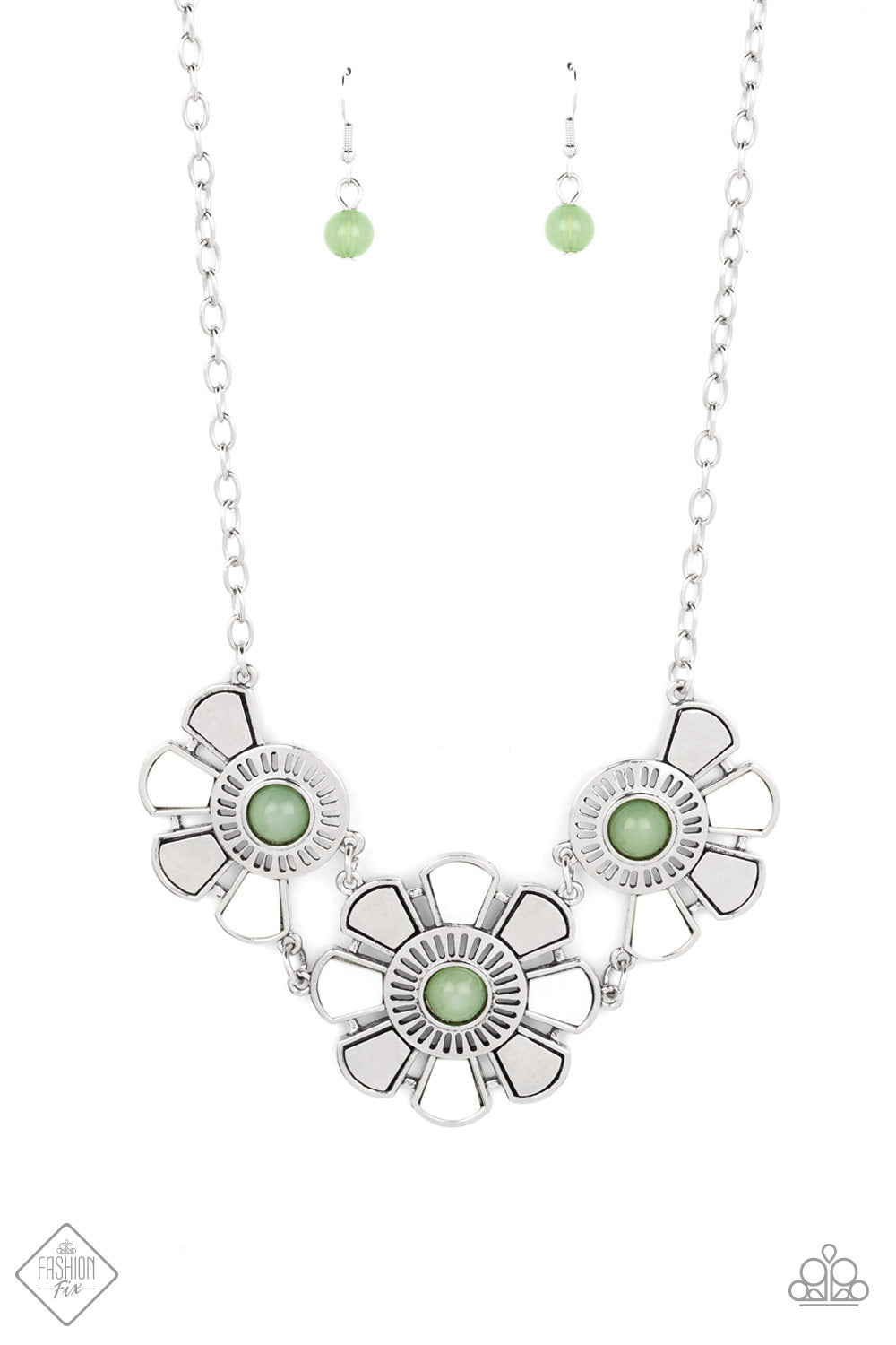 Aquatic Garden - Green Necklace (GM-0322)