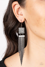Load image into Gallery viewer, Dramatically Deco - Black Earring
