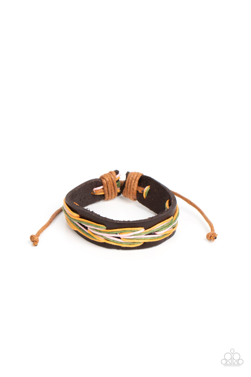 STRING-a-Ding-Ding - Pink (Orange and Green Strings) Bracelet