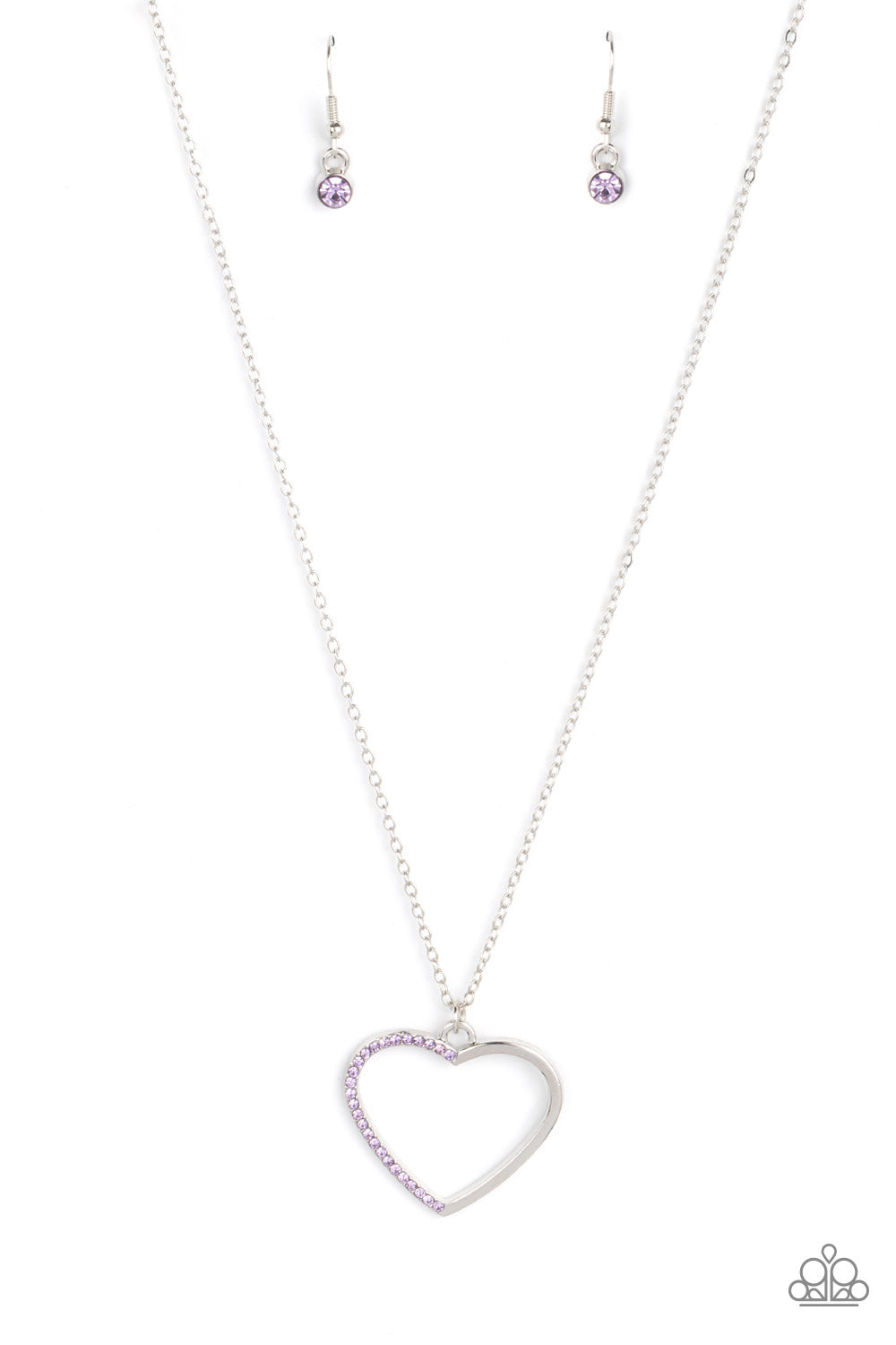 Love to Sparkle - Purple (Heart) Necklace