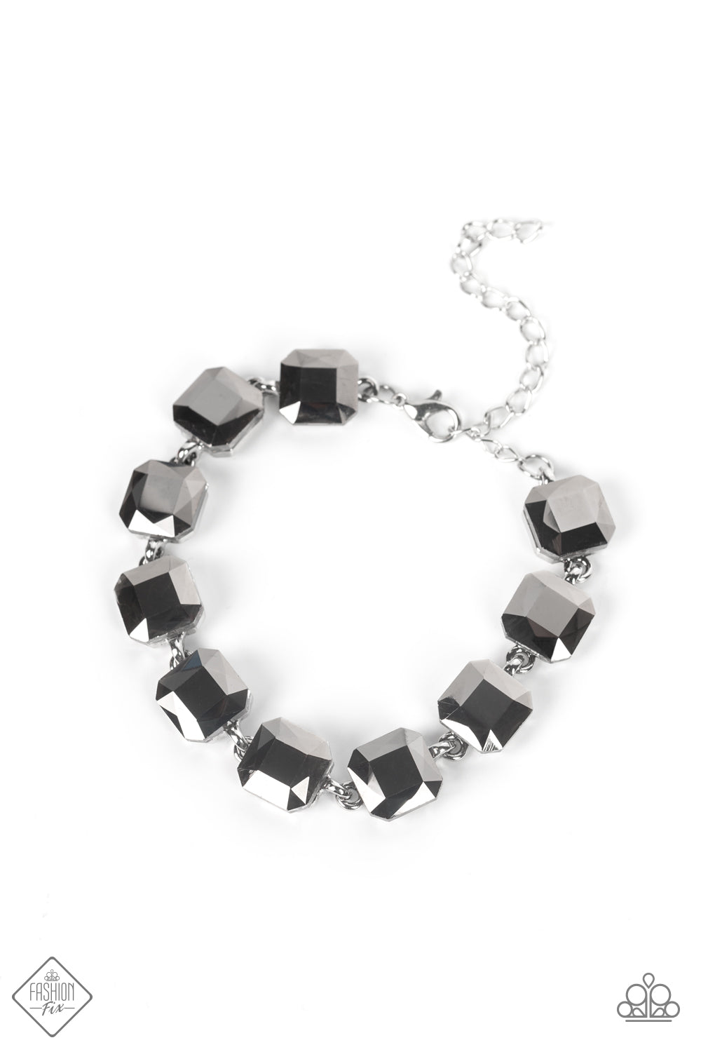 Mind-Blowing Bling - Silver (Hematite) Bracelet (MM-0422)