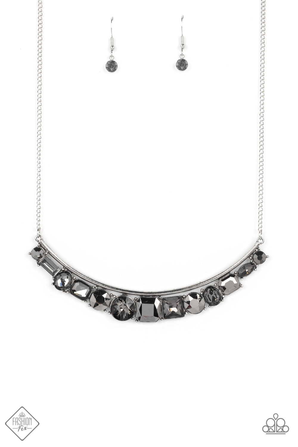 The Only SMOKE-SHOW in Town - Silver (Hematite) Necklace (MM-0422)