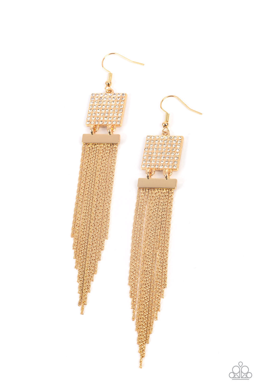 Dramatically Deco - Gold Earring