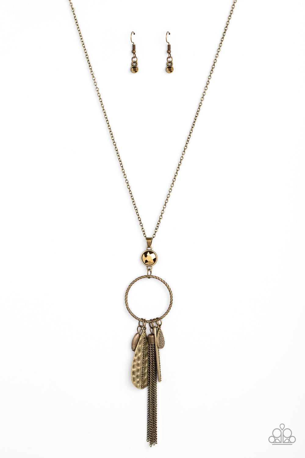 Tastefully Tasseled - Brass Necklace