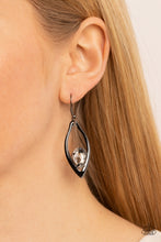 Load image into Gallery viewer, Beautifully Bejeweled - Black (Gunmetal) Earring
