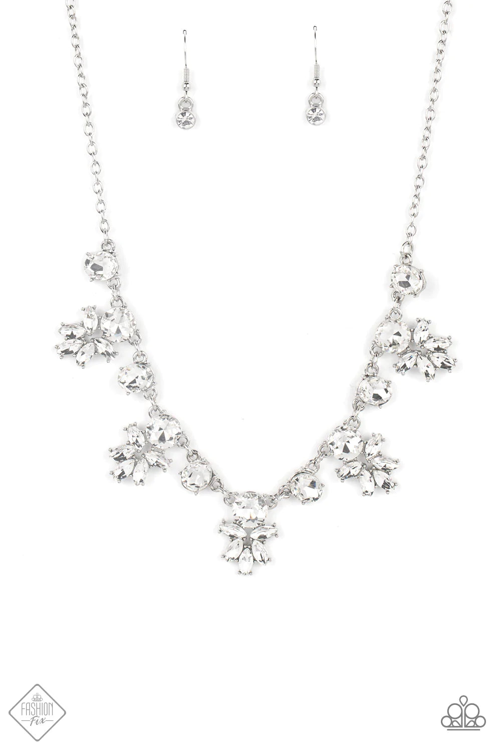 Prismatic Proposal - White (Rhinestone) Necklace (FFA-0522)