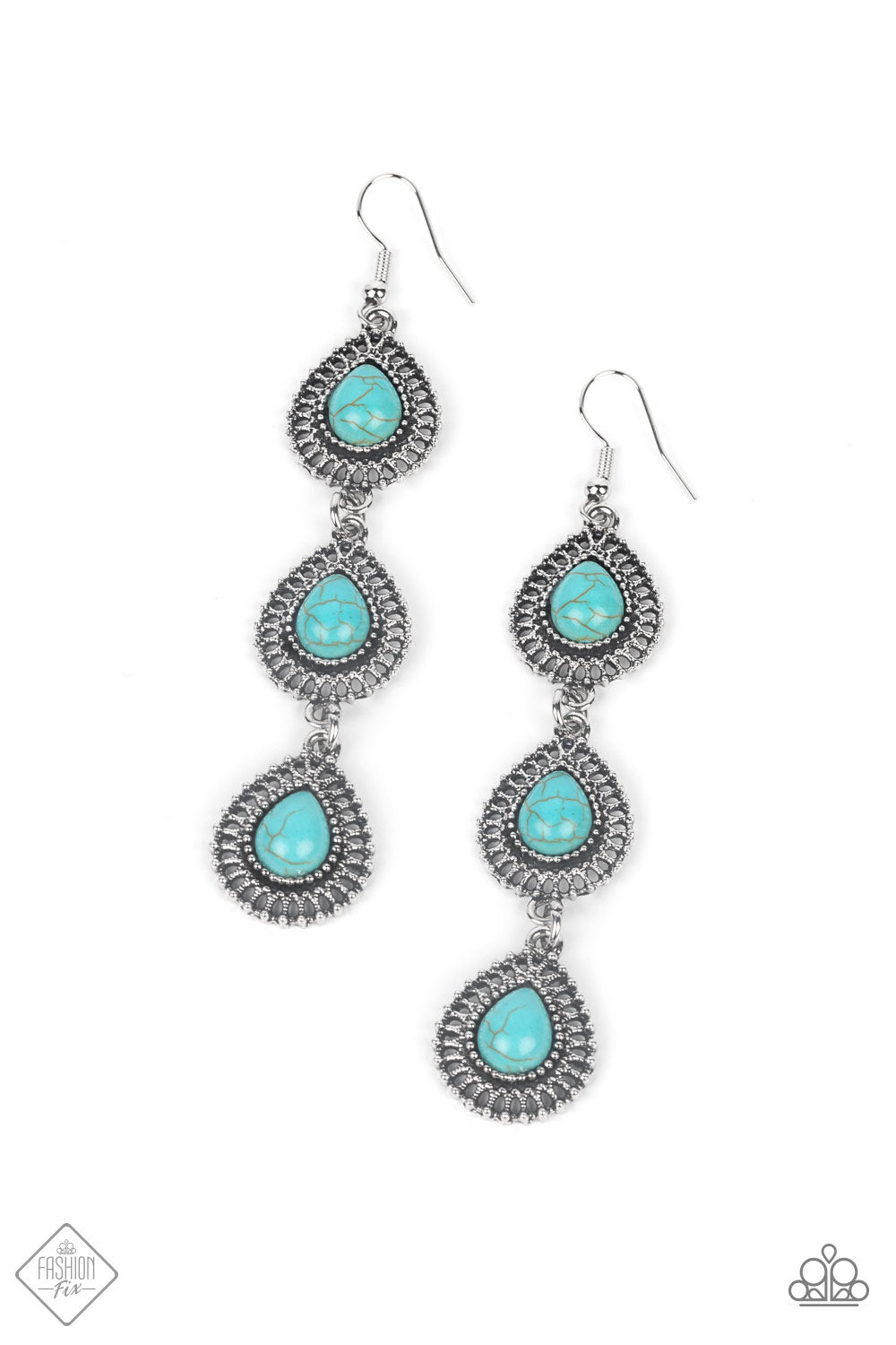 Desertscape Dweller - Blue (Turquoise) Earring (SSF-0422)