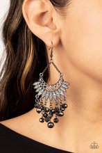 Load image into Gallery viewer, Chromatic Cascade - Black (Hematite Rhinestone) Earring
