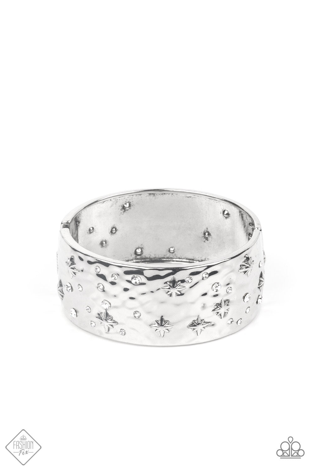 Across the Constellations - White Rhinestone (Silver) Bracelet (SS-0422)