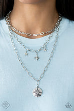 Load image into Gallery viewer, Under the Northern Lights - White Rhinestone (Silver) Necklace (SS-0422)
