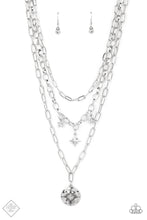 Load image into Gallery viewer, Under the Northern Lights - White Rhinestone (Silver) Necklace (SS-0422)
