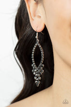 Load image into Gallery viewer, GLOWING off the Deep End - Silver (Smoky Hematite) Earring
