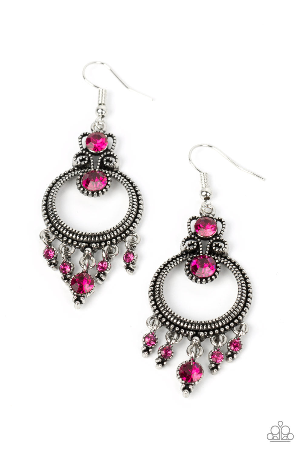 Palace Politics - Pink (Rhinestone) Earrings