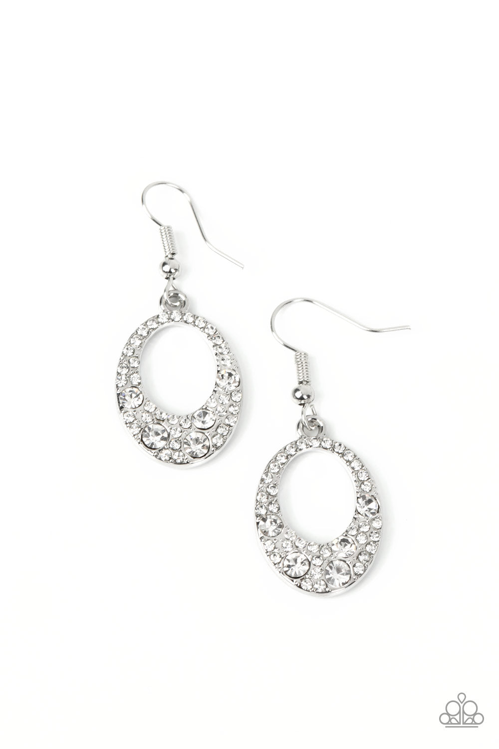 Showroom Sizzle - White (Rhinestone) Earring