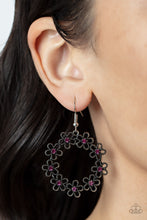 Load image into Gallery viewer, Floral Halos - Pink (Rhinestone Center) Earring
