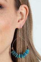 Load image into Gallery viewer, Hawaiian Kiss - Blue (Wooden Shell-Like Pebbles) Earring
