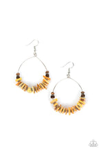 Load image into Gallery viewer, Hawaiian Kiss - Yellow (Wooden Accents) Earring
