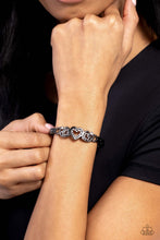 Load image into Gallery viewer, Seriously Smitten - Black (Gunmetal) Heart Bracelet
