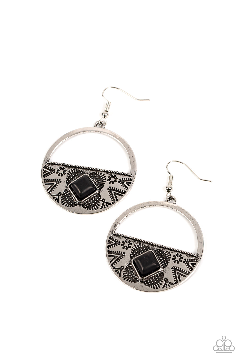 Sandstone Prairie - Black (Stone) Earring