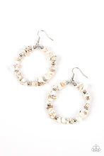 Load image into Gallery viewer, Mineral Mantra - White (Marbled Stone) Earring
