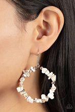 Load image into Gallery viewer, Mineral Mantra - White (Marbled Stone) Earring
