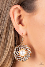 Load image into Gallery viewer, Vintage Vortex - Gold (Pearl) Earring
