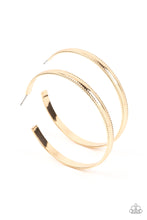 Load image into Gallery viewer, Monochromatic Magnetism - Gold Hoop Earring
